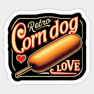 Retro corndog Sticker